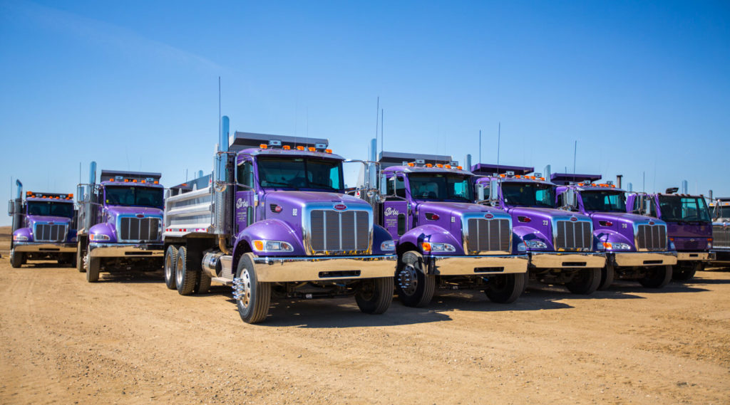 Purple Gravel Trucks