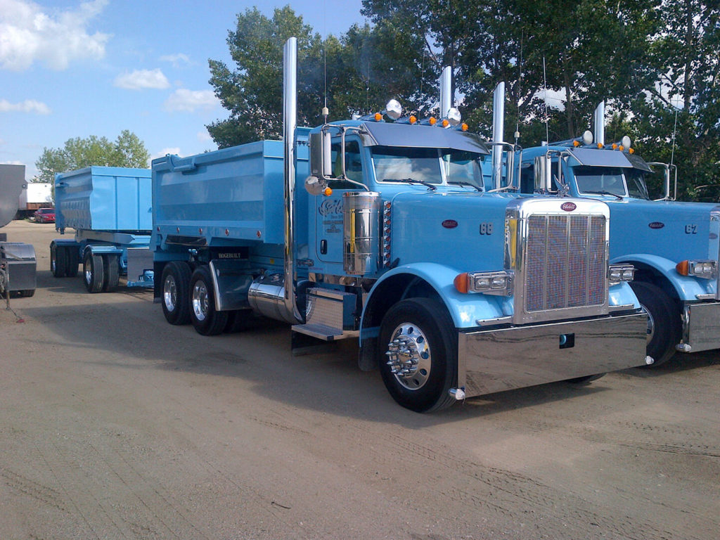 Teal Gravel Trucks