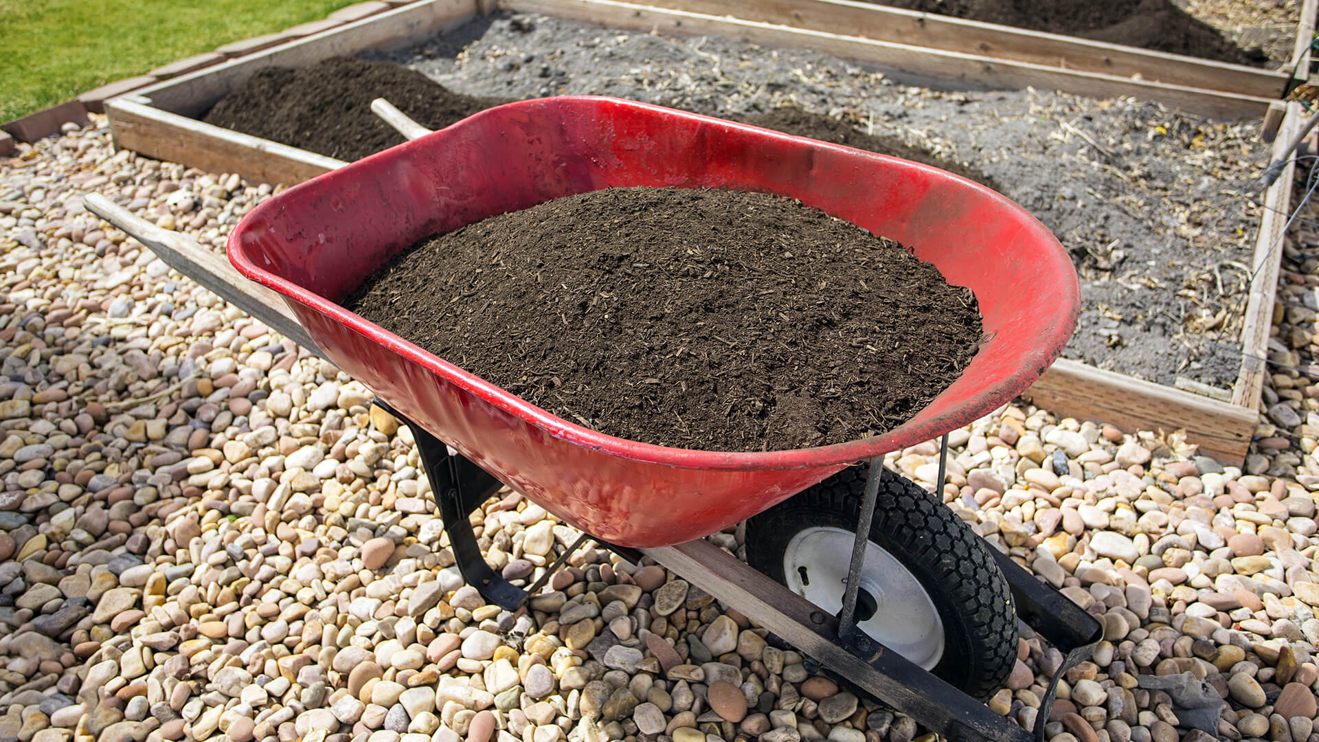 Wheelbarrow Filled With Topsoil 