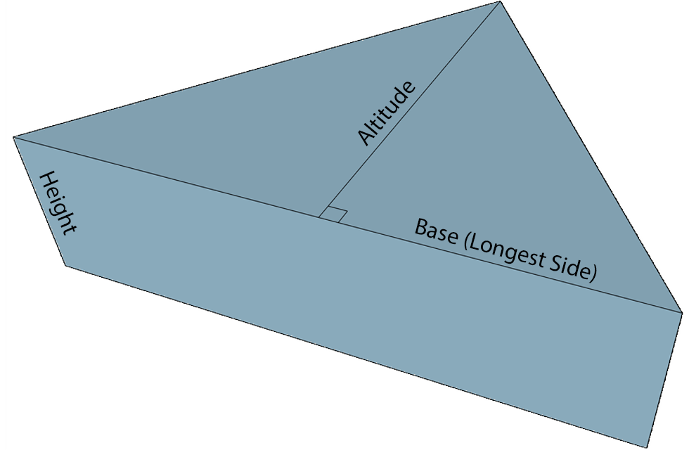 Feet to yard calculator for triangular area.