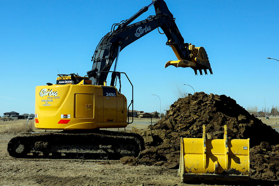Our residential excavation services include basements, sewer systems and foundation.