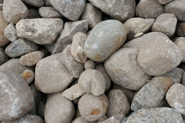 Large gabion stones.