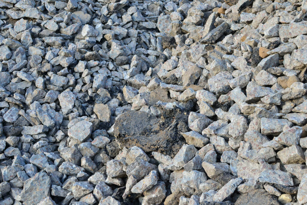 Reclaimed Asphalt product (RAP) image, also known as recycled asphalt.