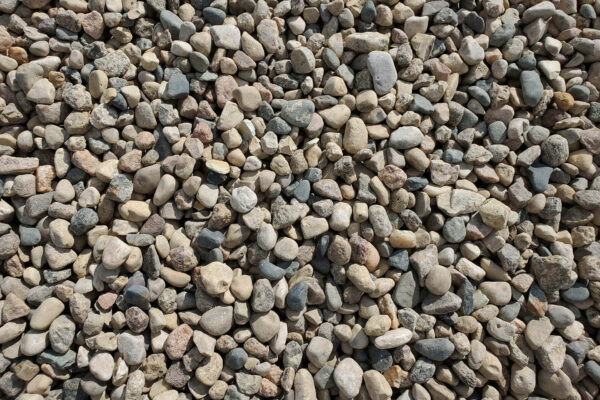 Washed round rocks.
